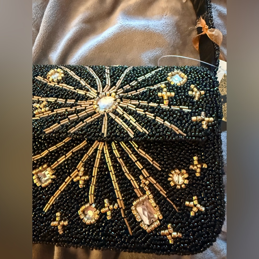 🆕From India to You- Celestial Beaded Bag, Black, NWT - Picture 2 of 7